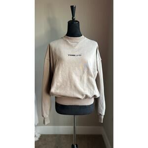 TOBI Spirit of Vietnam Unisex Taupe Logo 100% Cotton Crew Neck Sweatshirt Size L